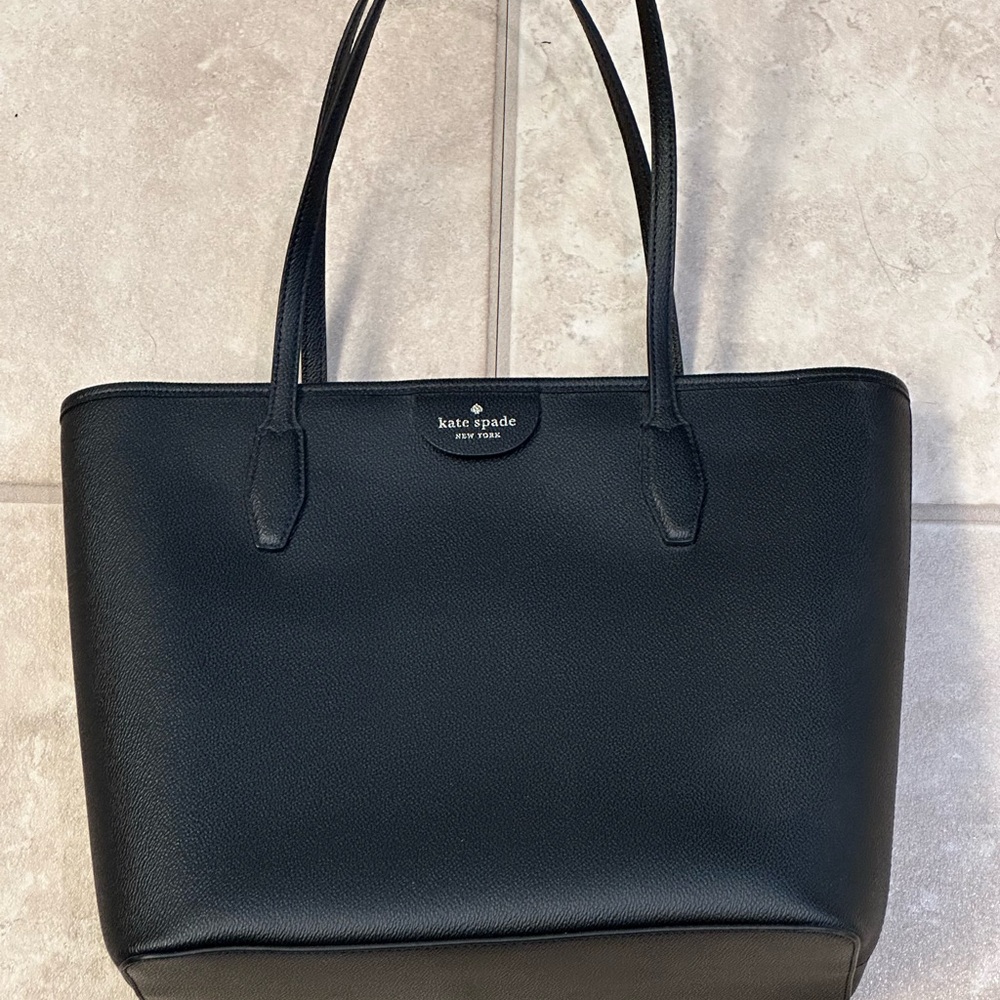 Kate Spade black leather tote